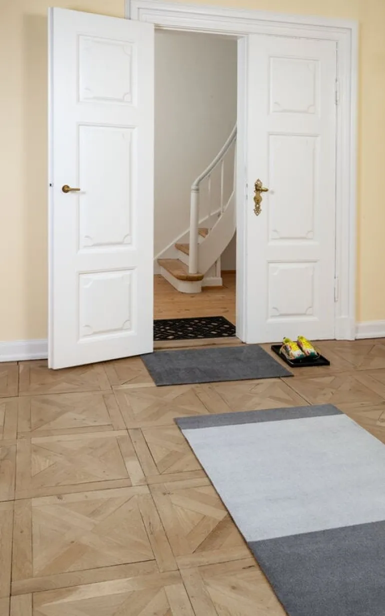 Tica Copenhagen Stripes horizontal floor mat, 60 x 90 cm, grey