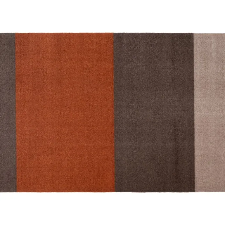 Tica Copenhagen Stripes horizontal rug, 90 x 130 cm, brown - terracotta