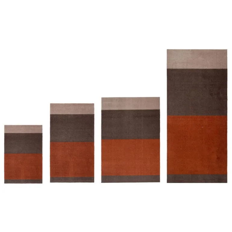 Tica Copenhagen Stripes horizontal rug, 90 x 130 cm, brown - terracotta