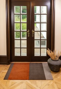 Tica Copenhagen Stripes horizontal rug, 90 x 130 cm, brown - terracotta