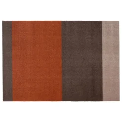 Tica Copenhagen Stripes horizontal floor mat, 60 x 90 cm, brown - terracotta