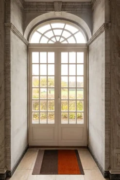 Tica Copenhagen Stripes horizontal floor mat, 60 x 90 cm, brown - terracotta