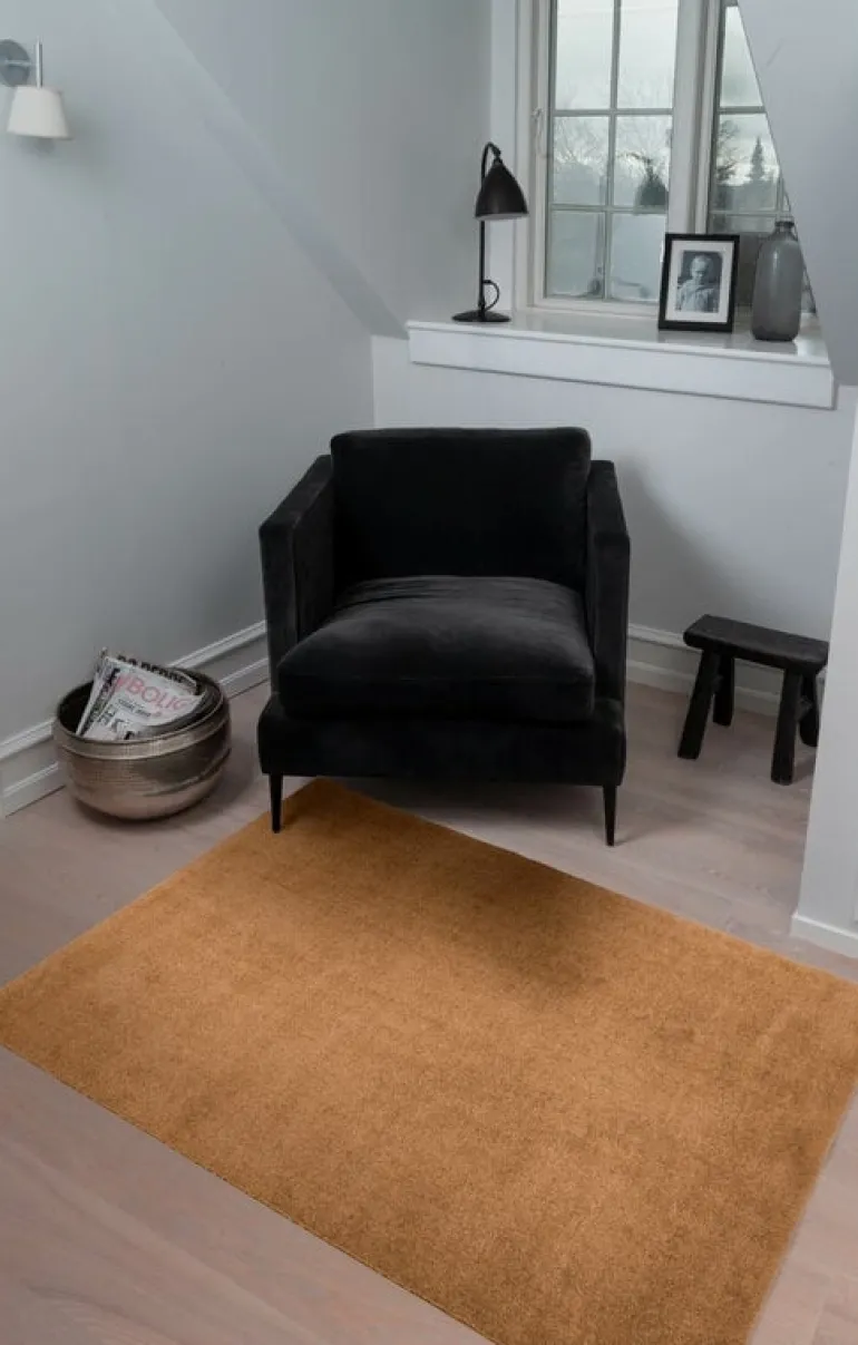 Tica Copenhagen Uni color rug, 90 x 130 cm, muted yellow