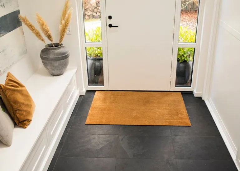 Tica Copenhagen Uni color rug, 90 x 130 cm, muted yellow