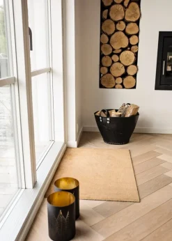 Tica Copenhagen Uni color rug, 60 x 90 cm, muted yellow