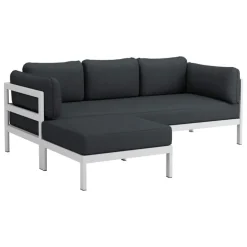 TIPTOE Easy ottoman, austral grey - slate grey