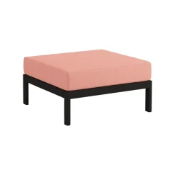 TIPTOE Easy ottoman, graphite black - vintage pink