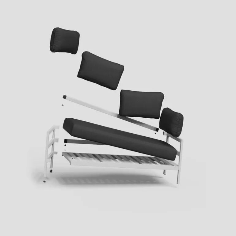 TIPTOE Easy 2-seater sofa, austral grey - heather grey