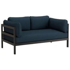 TIPTOE Easy 2-seater sofa, graphite black - midnight blue