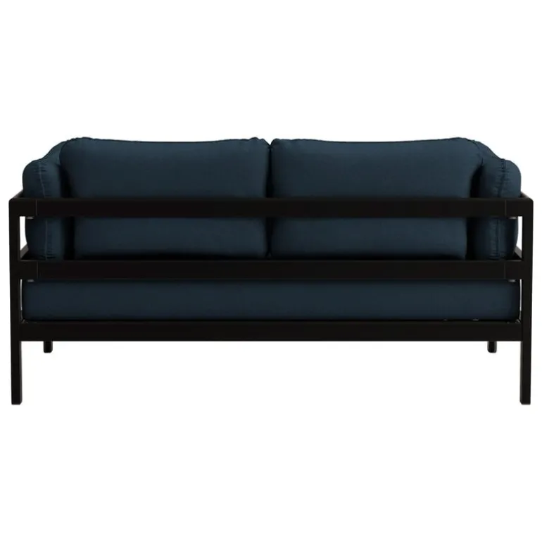 TIPTOE Easy 2-seater sofa, graphite black - midnight blue