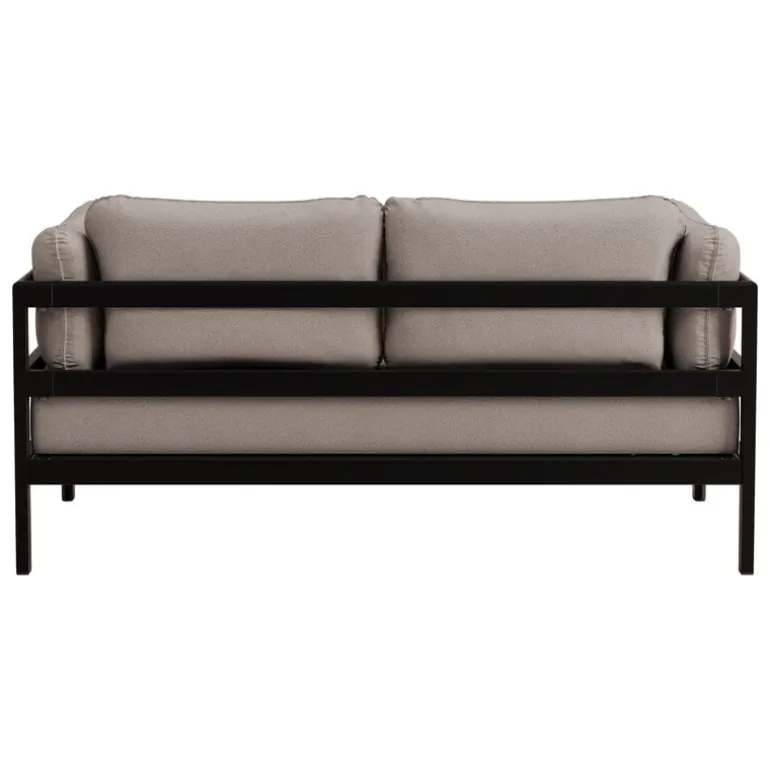 TIPTOE Easy 2-seater sofa, graphite black - sand beige