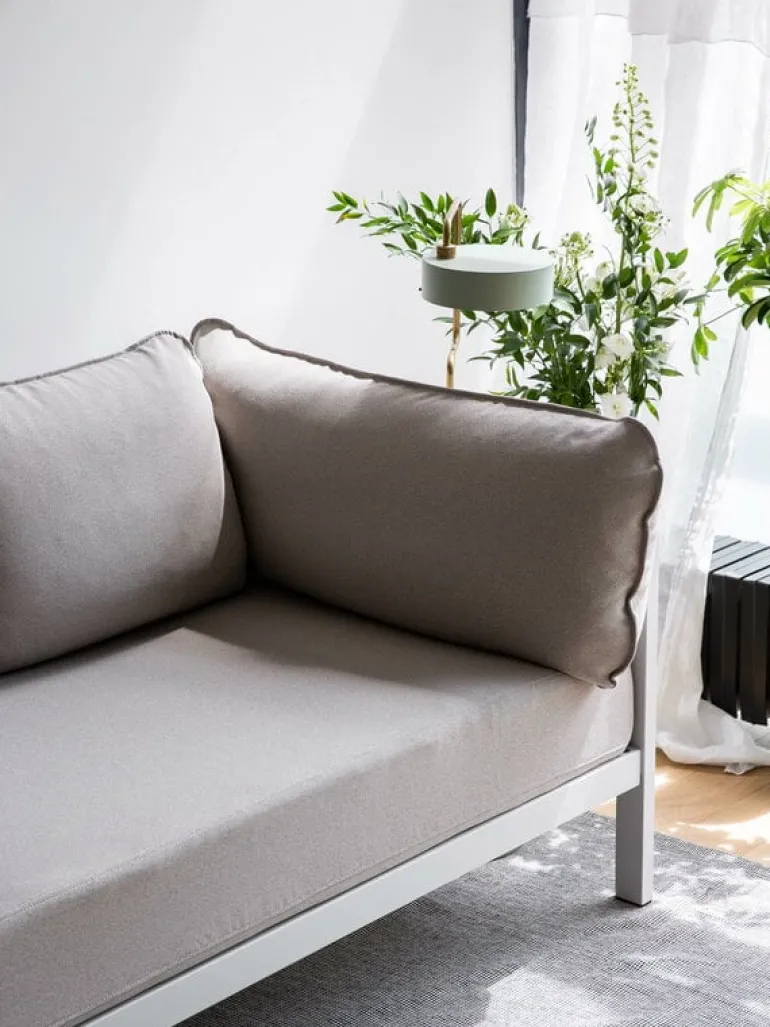 TIPTOE Easy 2-seater sofa, graphite black - sand beige