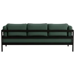 TIPTOE Easy 3-seater sofa, graphite black - forest green