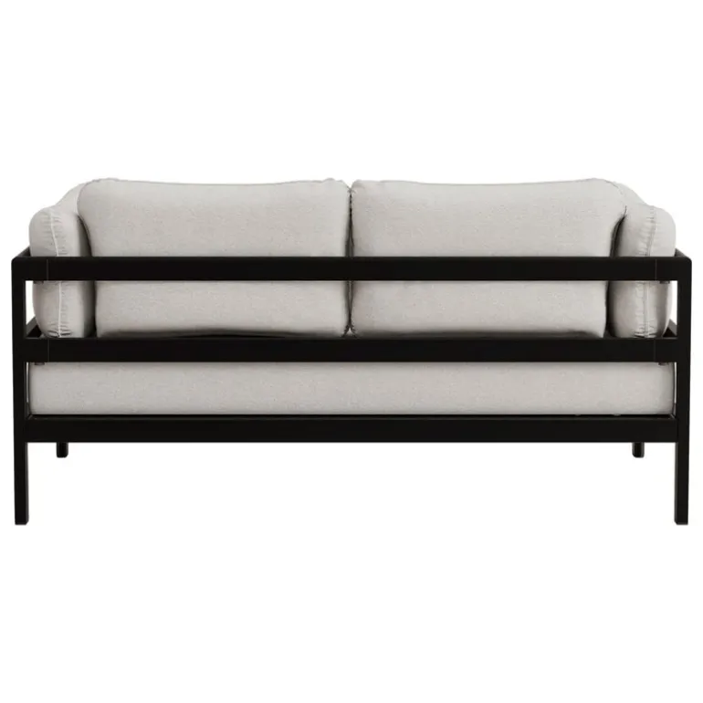 TIPTOE Easy 2-seater sofa, graphite black - heather grey