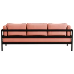 TIPTOE Easy 3-seater sofa, graphite black - vintage pink