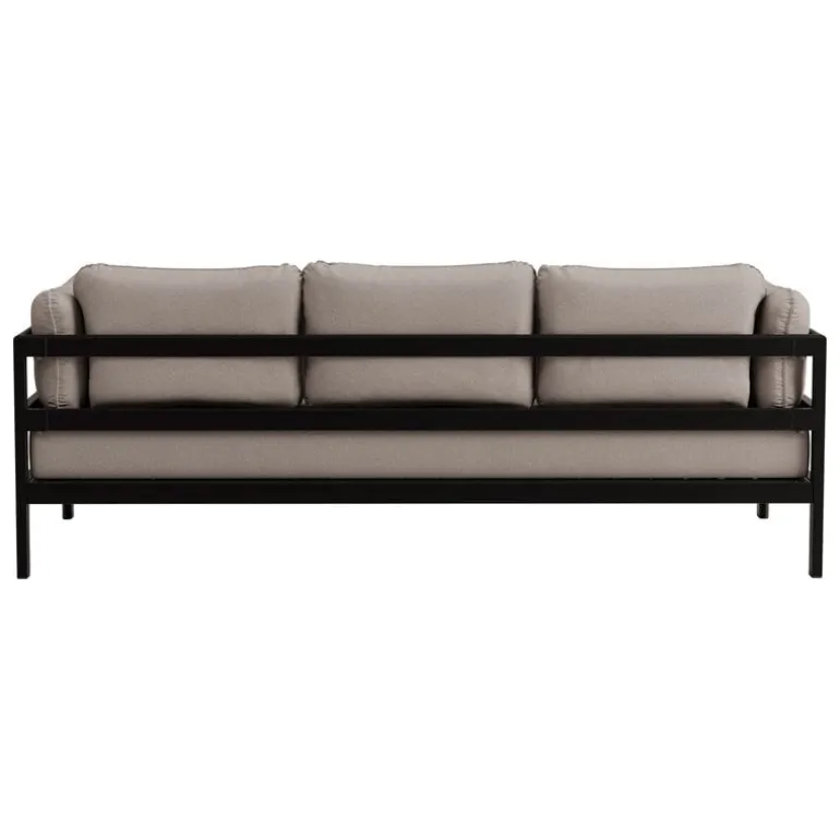 TIPTOE Easy 3-seater sofa, graphite black - sand beige