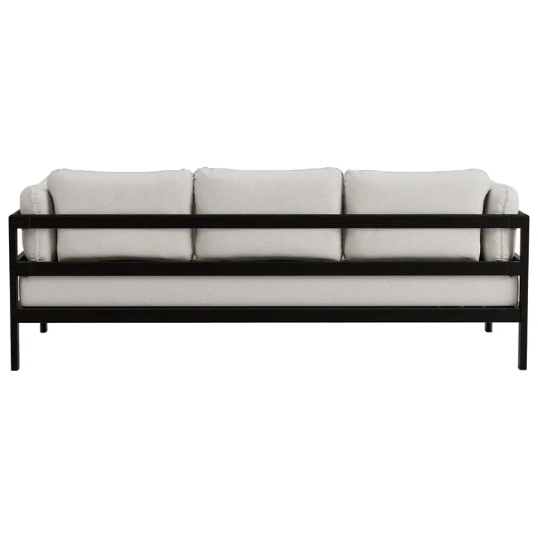 TIPTOE Easy 3-seater sofa, graphite black - heather grey