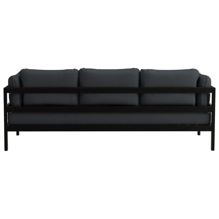 TIPTOE Easy 3-seater sofa, graphite black - slate grey