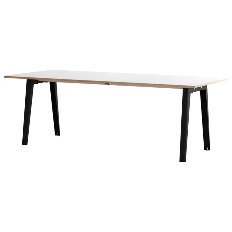 TIPTOE New Modern table 220 x 95 cm, white laminate - graphite black