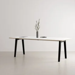 TIPTOE New Modern table 220 x 95 cm, white laminate - graphite black