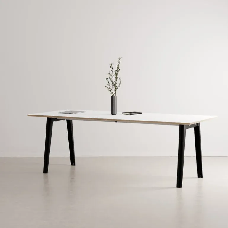 TIPTOE New Modern table 220 x 95 cm, white laminate - graphite black