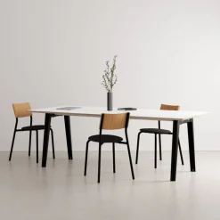 TIPTOE New Modern table 220 x 95 cm, white laminate - graphite black