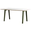 TIPTOE New Modern table 160 x 95 cm, white laminate - rosemary green