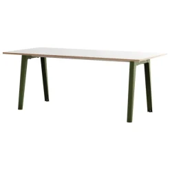 TIPTOE New Modern table 190 x 95 cm, white laminate - rosemary green