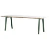 TIPTOE New Modern table 220 x 95 cm, white laminate - eucalyptus grey