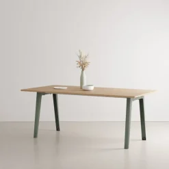 TIPTOE New Modern table 190 x 95 cm, oak - eucalyptus grey