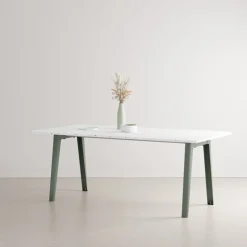 TIPTOE New Modern table 190 x 95 cm, recycled plastic - eucalyptus grey