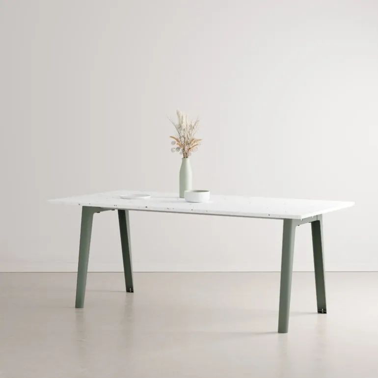 TIPTOE New Modern table 190 x 95 cm, recycled plastic - eucalyptus grey