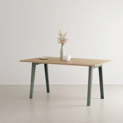TIPTOE New Modern table 160 x 95 cm, oak - eucalyptus grey