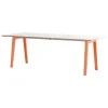 TIPTOE New Modern table 220 x 95 cm, white laminate - ash pink