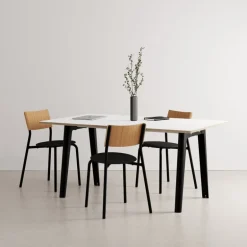 TIPTOE New Modern table 160 x 95 cm, white laminate - graphite black