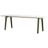 TIPTOE New Modern table 220 x 95 cm, white laminate - rosemary green