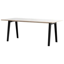 TIPTOE New Modern table 190 x 95 cm, white laminate - graphite black