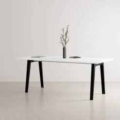 TIPTOE New Modern table 190 x 95 cm, white laminate - graphite black