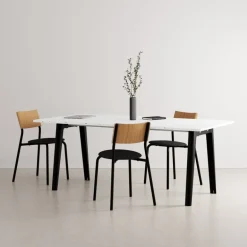 TIPTOE New Modern table 190 x 95 cm, white laminate - graphite black