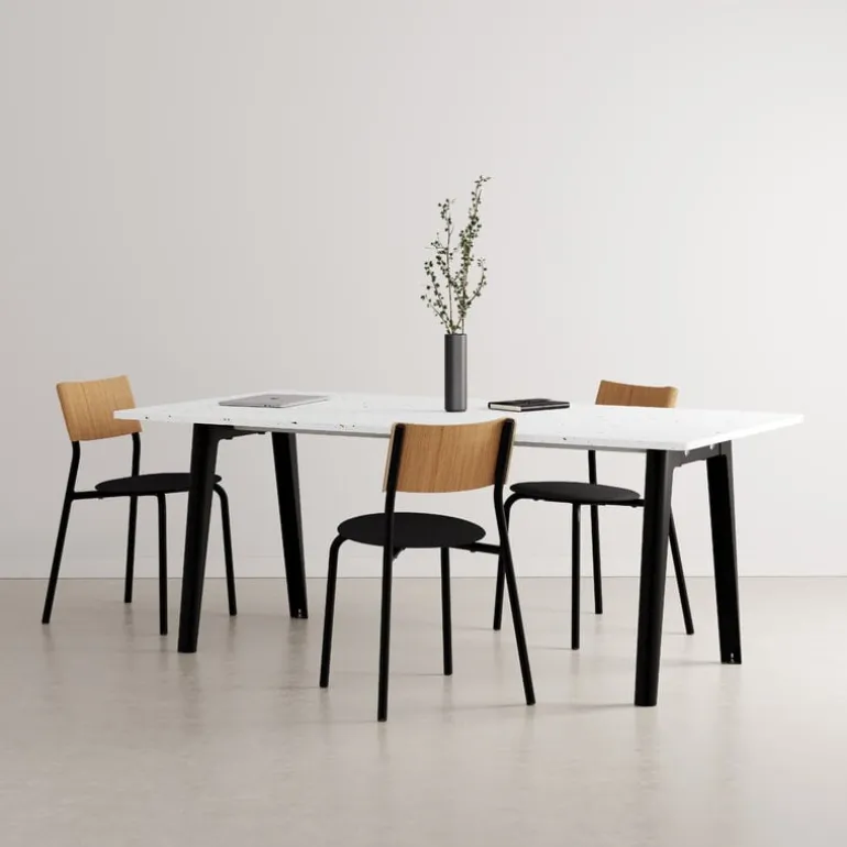 TIPTOE New Modern table 190 x 95 cm, white laminate - graphite black