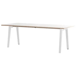 TIPTOE New Modern table 220 x 95 cm, white laminate - cloudy white