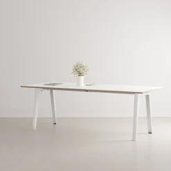 TIPTOE New Modern table 220 x 95 cm, white laminate - cloudy white
