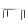TIPTOE New Modern table 190 x 95 cm, white laminate - eucalyptus grey