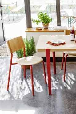 TIPTOE Table and desk leg 75 cm, 1 piece, terracotta red