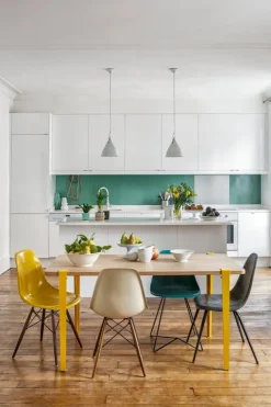 TIPTOE Table and desk leg 75 cm, 1 piece, mineral blue