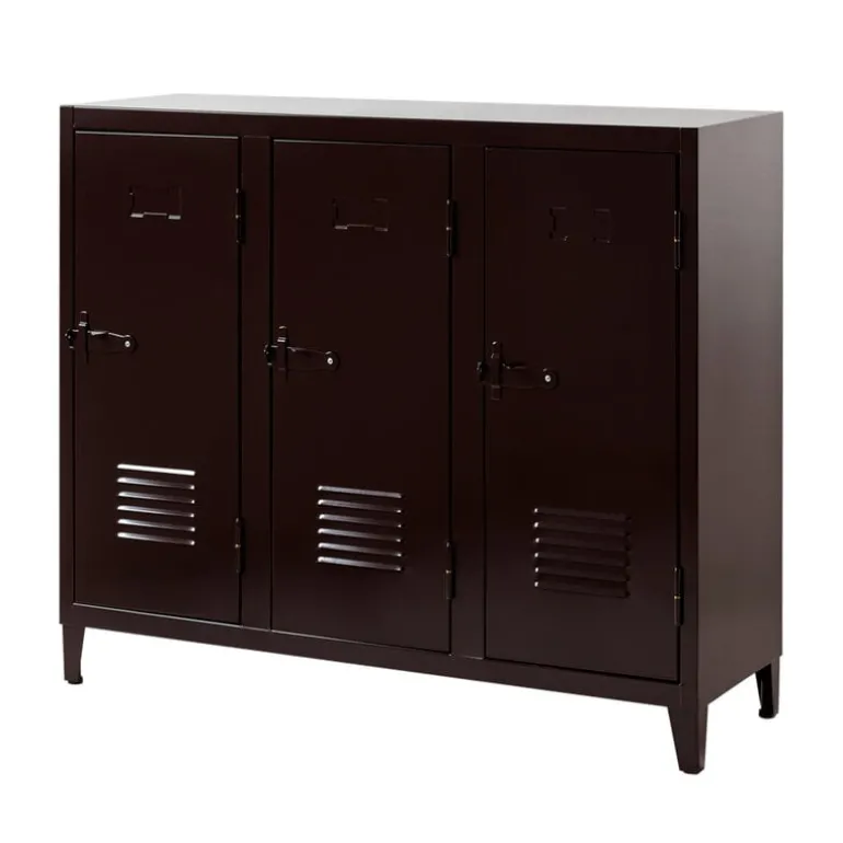 Tolix B3 locker storage, brown black