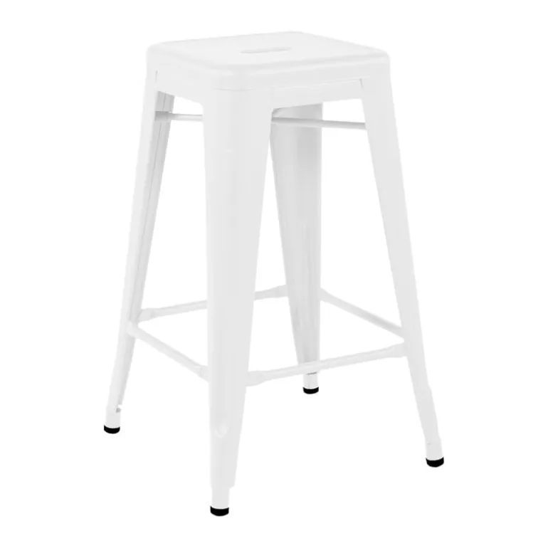 Tolix Bar stool H65, matte white
