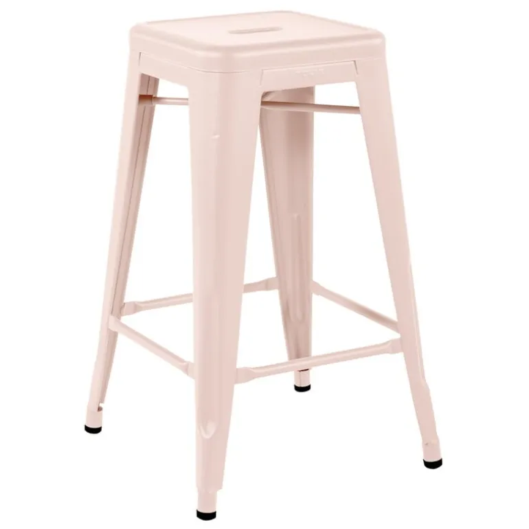 Tolix Stool H60, powder rose, matt fine textured