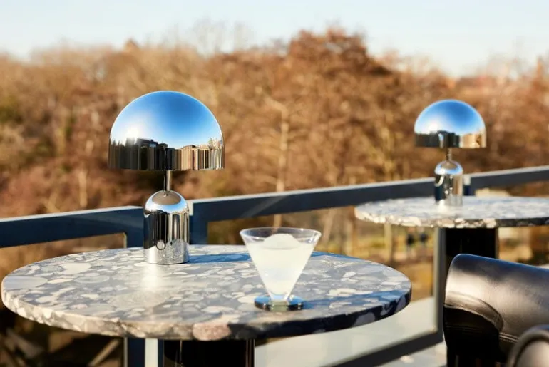 Tom Dixon Bell portable LED table lamp, silver