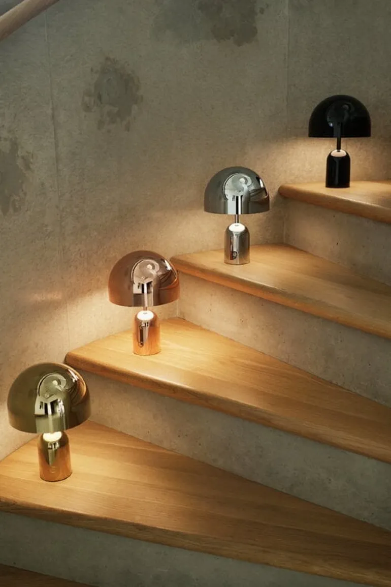 Tom Dixon Bell portable LED table lamp, silver